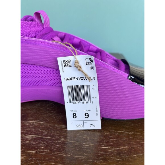 Adidas Harden Vol. 8 "Purple Burst" Basketball Shoes Men's Sz 8/Women's 9 IG6647 - Picture 10 of 11